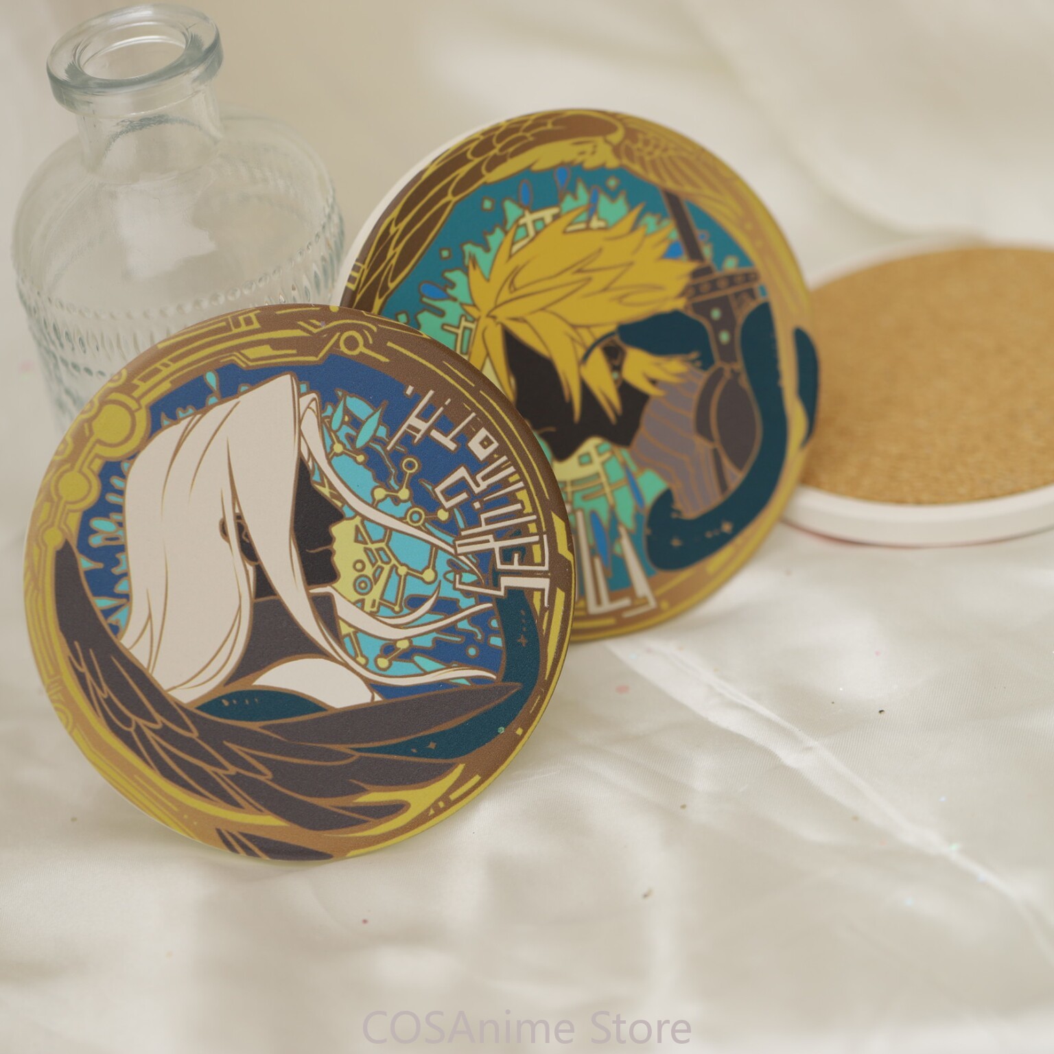 Pin Button Badge - Sephiroth Cloud Strife Ceramiczna Podkładka Anime