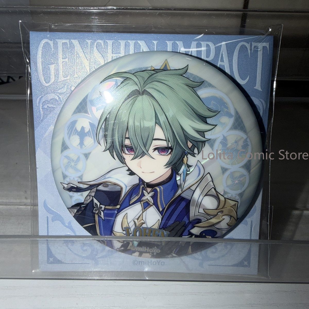 Pin Button Badge - Anime Genshin Impact Lohen Cosplay Przypinka