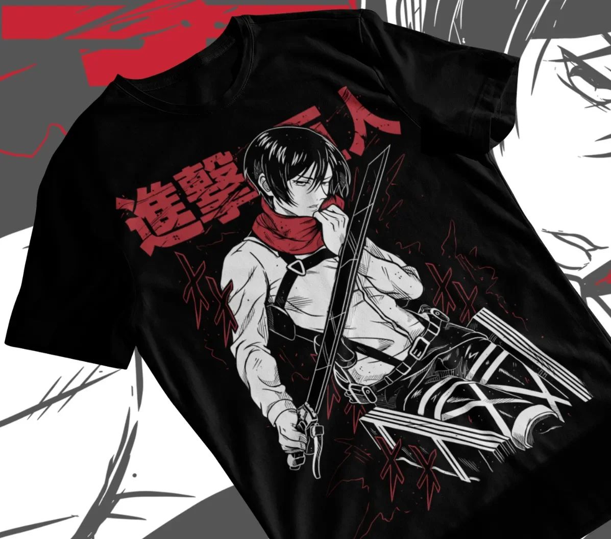 Anime Merchandise Men - Koszulka z nadrukiem anime Atak Tytanów